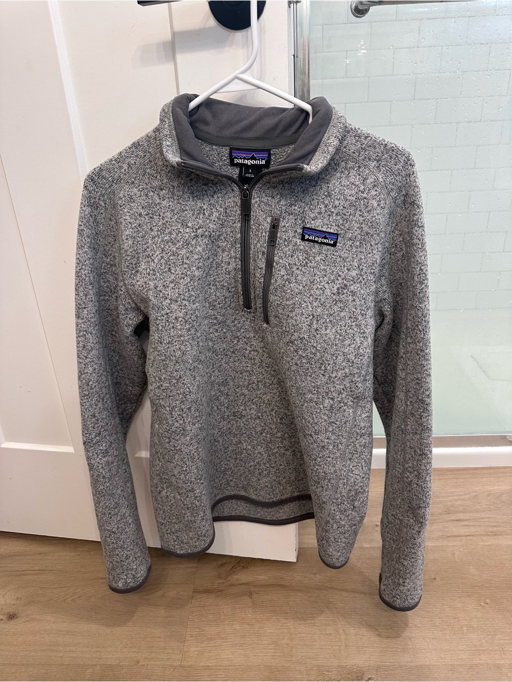 Patagonia Heather Gray Quarter-Zip Fleece Jacket